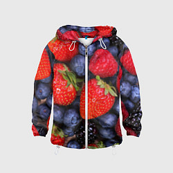 Ветровка с капюшоном детская Berries, цвет: 3D-белый