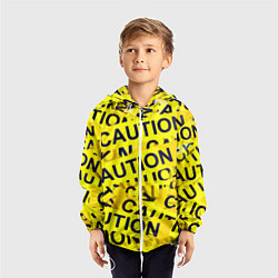Ветровка с капюшоном детская Caution, цвет: 3D-белый — фото 2