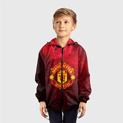 Ветровка с капюшоном детская Манчестер Юнайтед, цвет: 3D-черный — фото 2