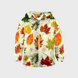 Ветровка с капюшоном детская Осень, цвет: 3D-белый