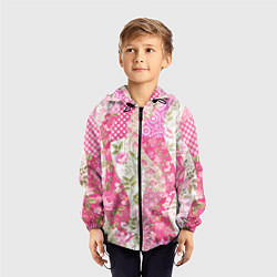 Ветровка с капюшоном детская Узор на ткани, цвет: 3D-черный — фото 2