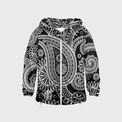 Ветровка с капюшоном детская Paisley, цвет: 3D-белый