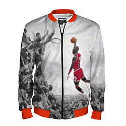 Бомбер мужской Michael Jordan NBA, цвет: 3D-красный