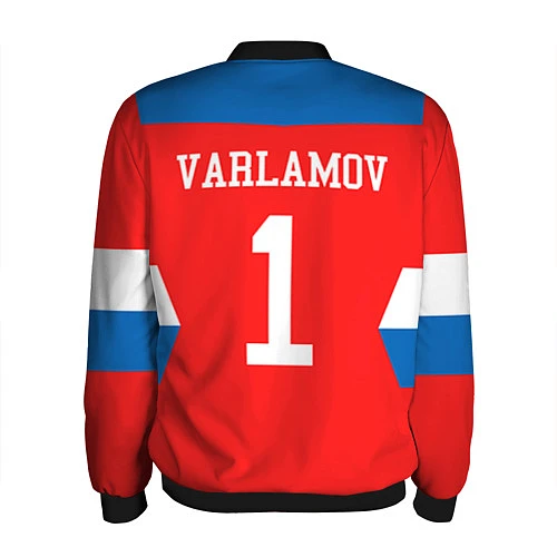 Мужской бомбер Сборная РФ: #1 VARLAMOV / 3D-Черный – фото 2