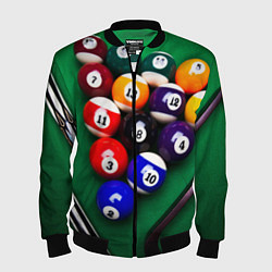 Бомбер мужской Бильярд, цвет: 3D-черный