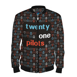 Бомбер мужской Twenty One Pilots, цвет: 3D-черный