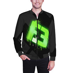 Бомбер мужской Flipsid3: Black collection, цвет: 3D-черный — фото 2