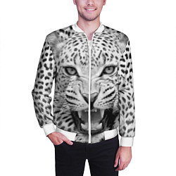 Бомбер мужской Белый леопард, цвет: 3D-белый — фото 2