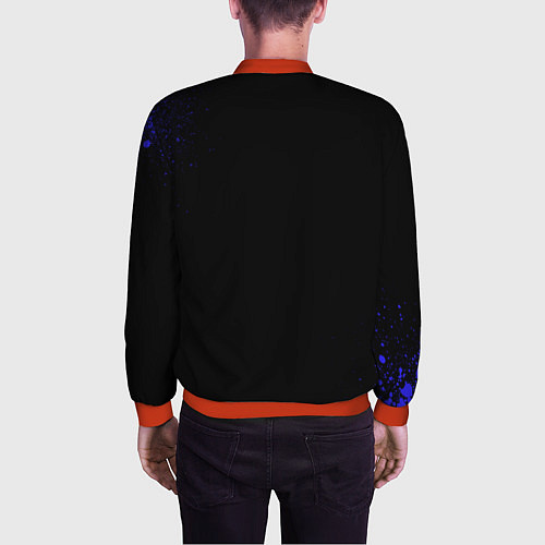 Мужской бомбер Titan: Black collection / 3D-Красный – фото 4