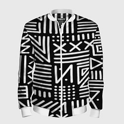 Бомбер мужской Pattern, цвет: 3D-белый