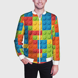 Бомбер мужской Лего конструктор, цвет: 3D-белый — фото 2