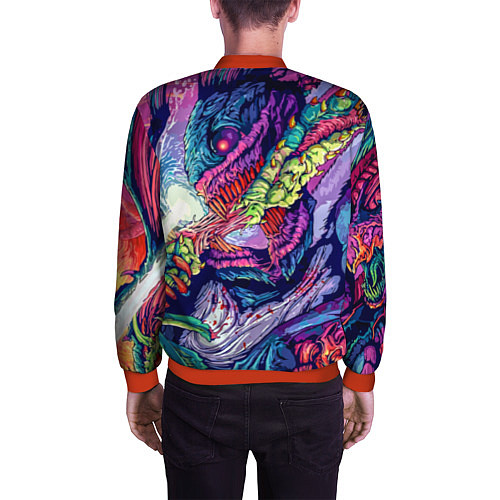 Мужской бомбер Hyper Beast Style / 3D-Красный – фото 4