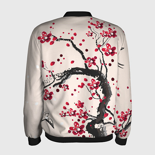 Мужской бомбер Сакура / 3D-Черный – фото 2