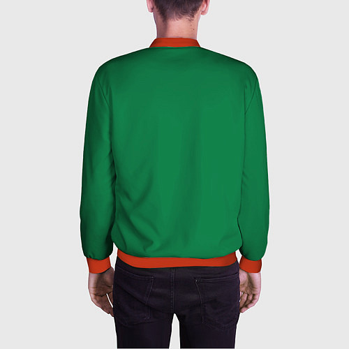 Мужской бомбер Гомер в кустах / 3D-Красный – фото 4