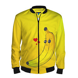 Бомбер мужской Just Banana (Yellow), цвет: 3D-черный