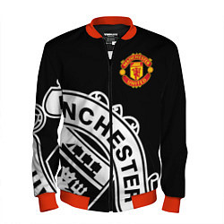 Бомбер мужской Man United: Black Collection, цвет: 3D-красный