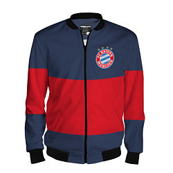 Бомбер мужской Bayern Munchen - Red-Blue FCB 2022 NEW, цвет: 3D-черный