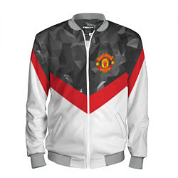 Бомбер мужской Man United FC: Grey Polygons, цвет: 3D-меланж