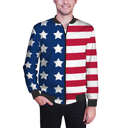 Бомбер мужской USA Flag, цвет: 3D-черный — фото 2