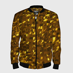 Бомбер мужской Золотые кубики, цвет: 3D-черный