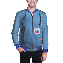 Бомбер мужской Костюм врача, цвет: 3D-синий — фото 2