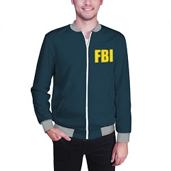 Бомбер мужской FBI, цвет: 3D-меланж — фото 2