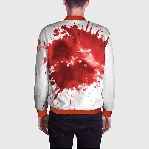 Мужской бомбер Play a game? / 3D-Красный – фото 4