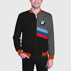 Бомбер мужской BMW БМВ, цвет: 3D-красный — фото 2