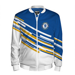 Бомбер мужской FC Chelsea: Colour Line, цвет: 3D-белый