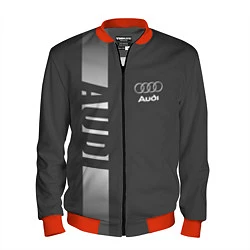 Бомбер мужской Audi: Grey Sport, цвет: 3D-красный