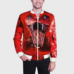 Бомбер мужской Red Snake, цвет: 3D-белый — фото 2