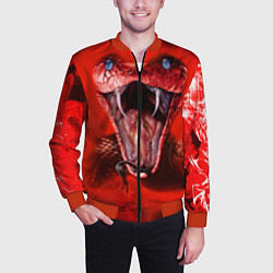 Бомбер мужской Red Snake, цвет: 3D-красный — фото 2