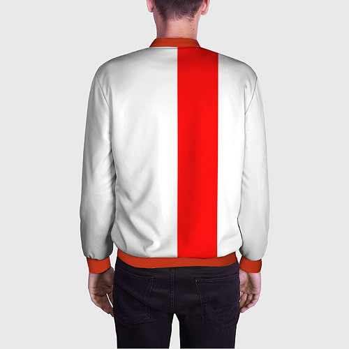 Мужской бомбер СССР: White Collection / 3D-Красный – фото 4