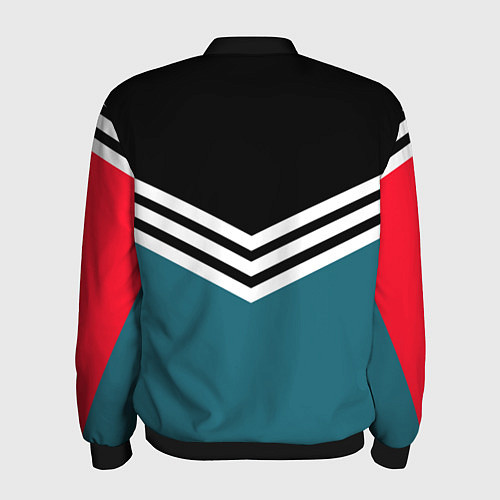 Мужской бомбер Firm 90s: Arrows Style / 3D-Черный – фото 2