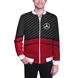 Бомбер мужской Mercedes Benz: Red Carbon, цвет: 3D-белый — фото 2