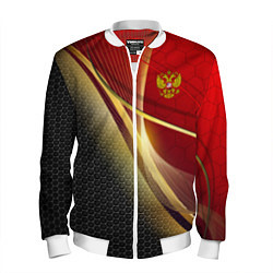 Бомбер мужской RUSSIA SPORT: Gold Collection, цвет: 3D-белый