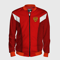 Бомбер мужской Russian Team: WC 2018, цвет: 3D-красный
