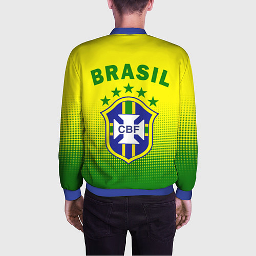 Мужской бомбер CBF Brasil / 3D-Синий – фото 4