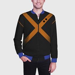 Бомбер мужской KATSUKI BAKUGOU полосы, цвет: 3D-синий — фото 2