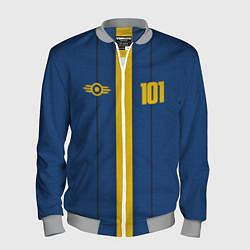 Бомбер мужской Fallout: Vault 101, цвет: 3D-меланж