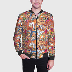 Бомбер мужской Котобомбинг, цвет: 3D-черный — фото 2