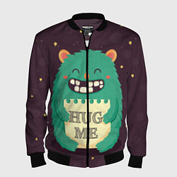 Бомбер мужской Monster: Hug me, цвет: 3D-черный