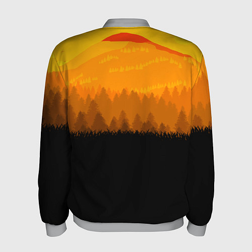 Мужской бомбер Red Dead Redemption: Orange Sun / 3D-Меланж – фото 2