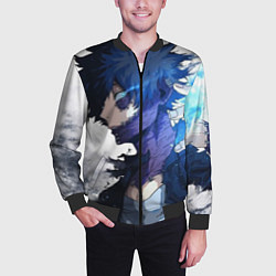 Бомбер мужской Академия героев - Даби, цвет: 3D-черный — фото 2