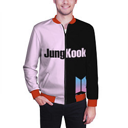 Бомбер мужской BTS Jung Kook, цвет: 3D-красный — фото 2