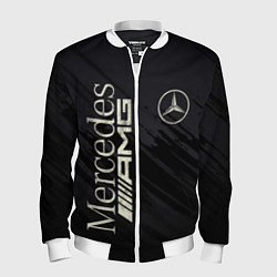 Бомбер мужской Mercedes AMG: Black Edition, цвет: 3D-белый