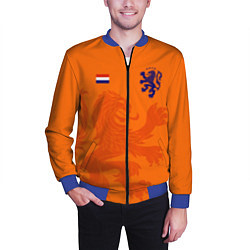 Бомбер мужской Сборная Голландии, цвет: 3D-синий — фото 2