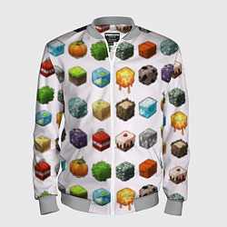 Бомбер мужской Minecraft Cubes, цвет: 3D-меланж