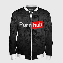 Бомбер мужской PORNHUB AHEGAO, цвет: 3D-белый