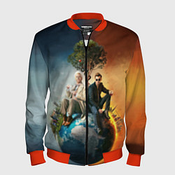 Бомбер мужской Good Omens, цвет: 3D-красный